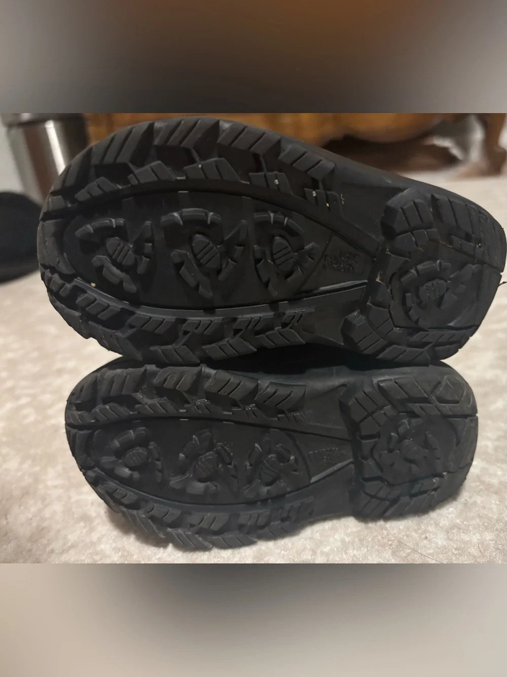 The North Face Kids Black & Gray Waterproof Winter Boots w/ Red Lining - Size 6